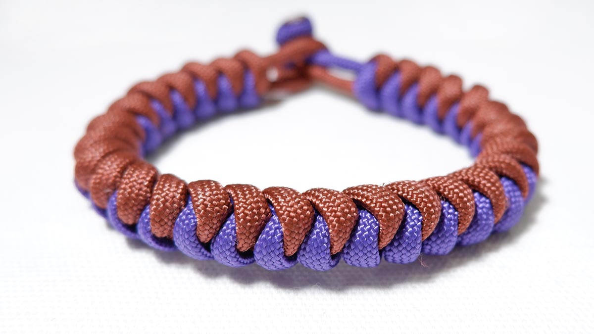パラコードでブレスレットの編み方！スネークノット Paracord Snake Knot Bracelet
