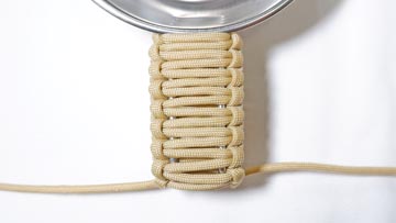 パラコード　シェラカップ　編み方　平編み　コブラ編み
