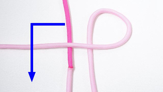 パラコードで2色の平編み（コブラ編み）ストラップの編み方