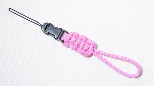 フィンガー・ストラップの編み方、平編み