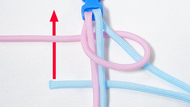 2色編みスネークノットの首輪の編み方