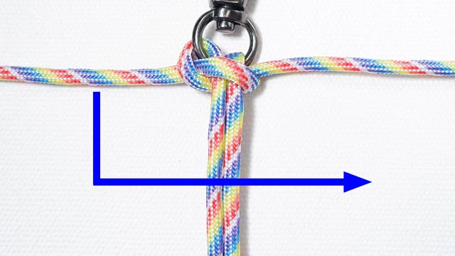 パラコードで虹色（レインボー）のキーホルダーの編み方