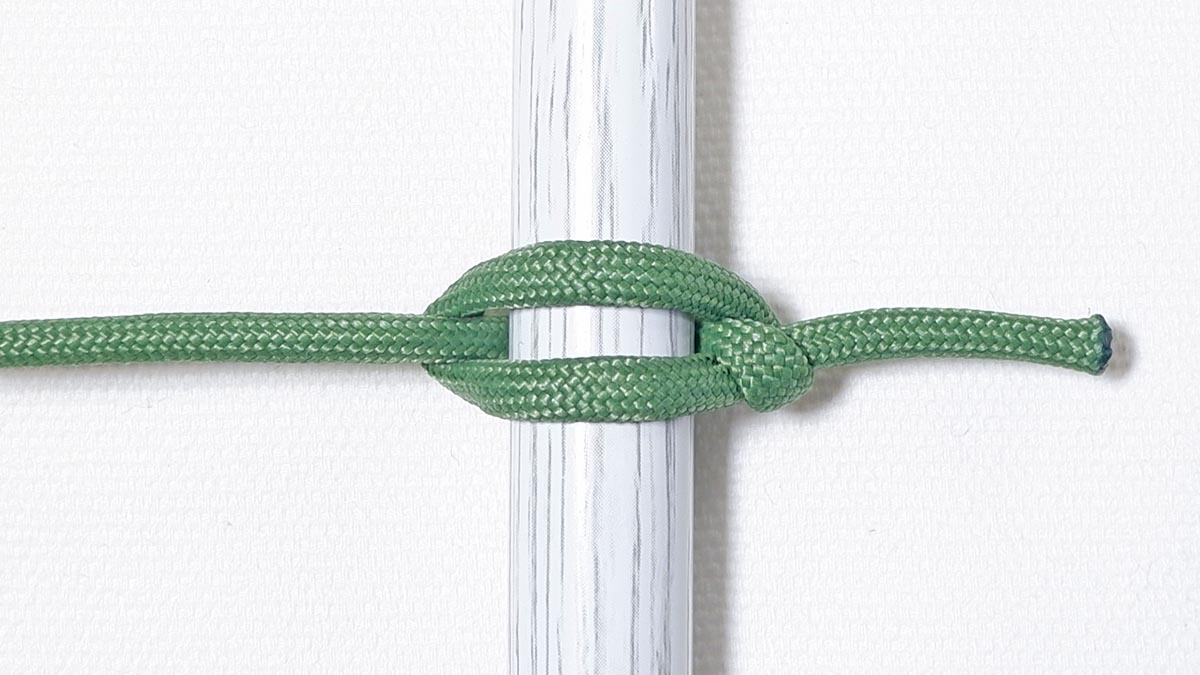 【通常よりも強度が高い 強化版】てこ結びの結び方！細いロープを 引っ張りたいときにも役立つ