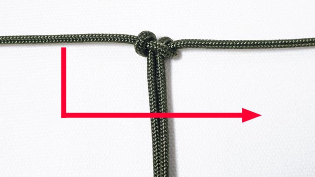 パラコードで平編みのナイフランヤードの編み方