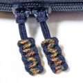 パラコードでジッパータブの編み方、2色の平編み（コブラ編み）