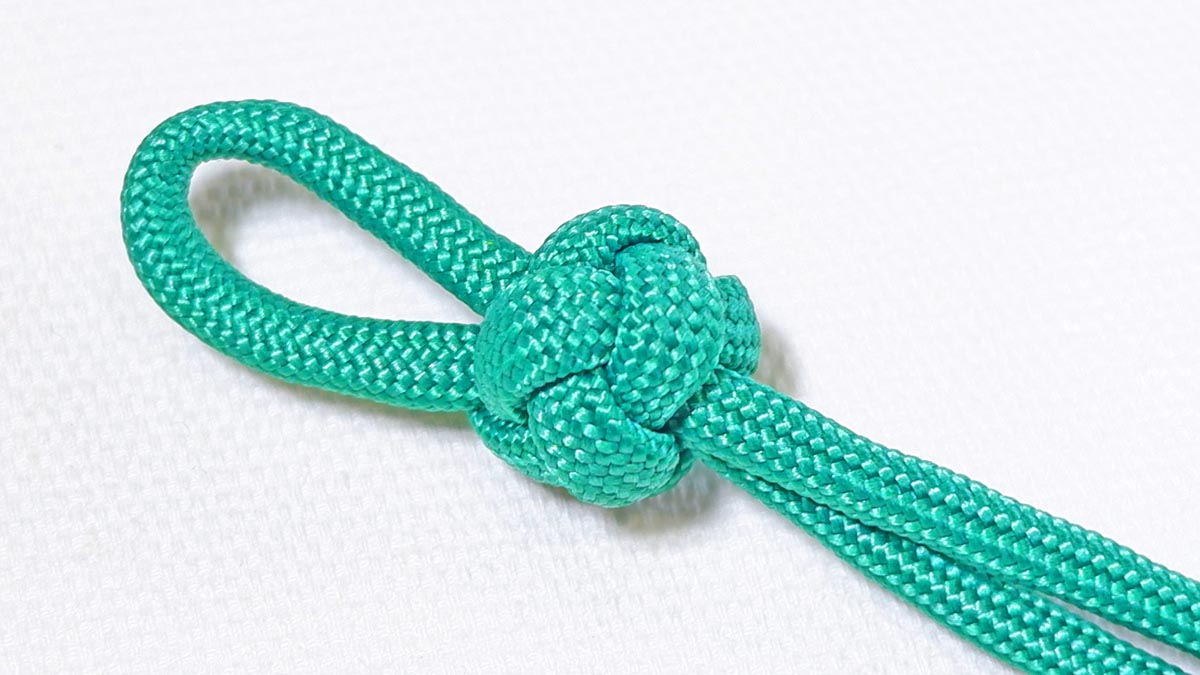 ダイヤモンドノットの結び方！2本の紐で 綺麗な玉結びをする方法！【1本の紐 だけを通して結ぶ方法】