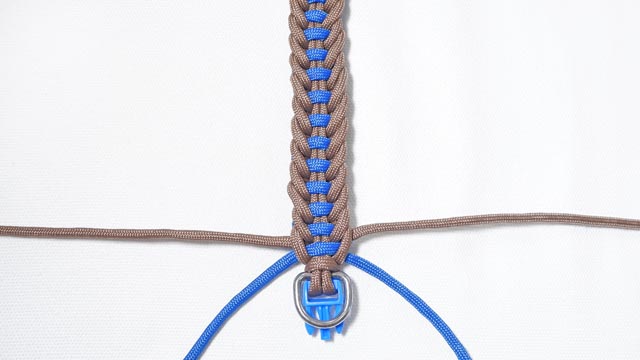 パラコードで首輪の編み方、Jagged Ladder