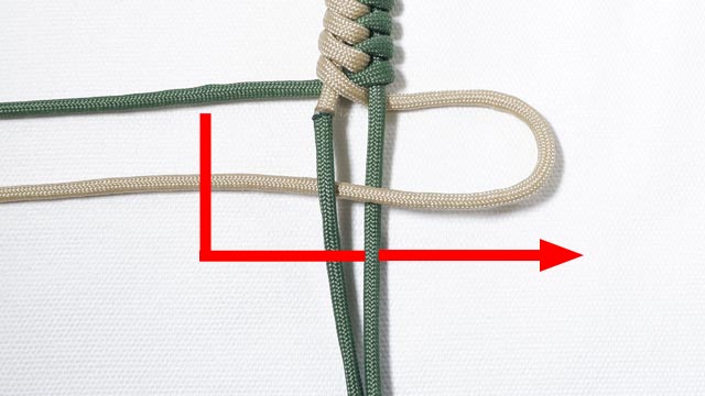 パラコードでバックルブレスレットの編み方、Flip Flop Fishtail