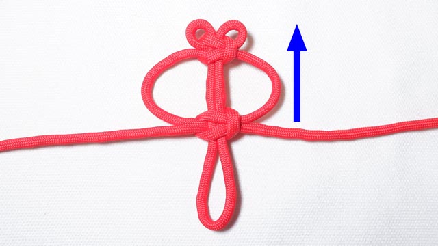 パラコードで赤トンボのキーホルダーの作り方、平編み（コブラ編み）