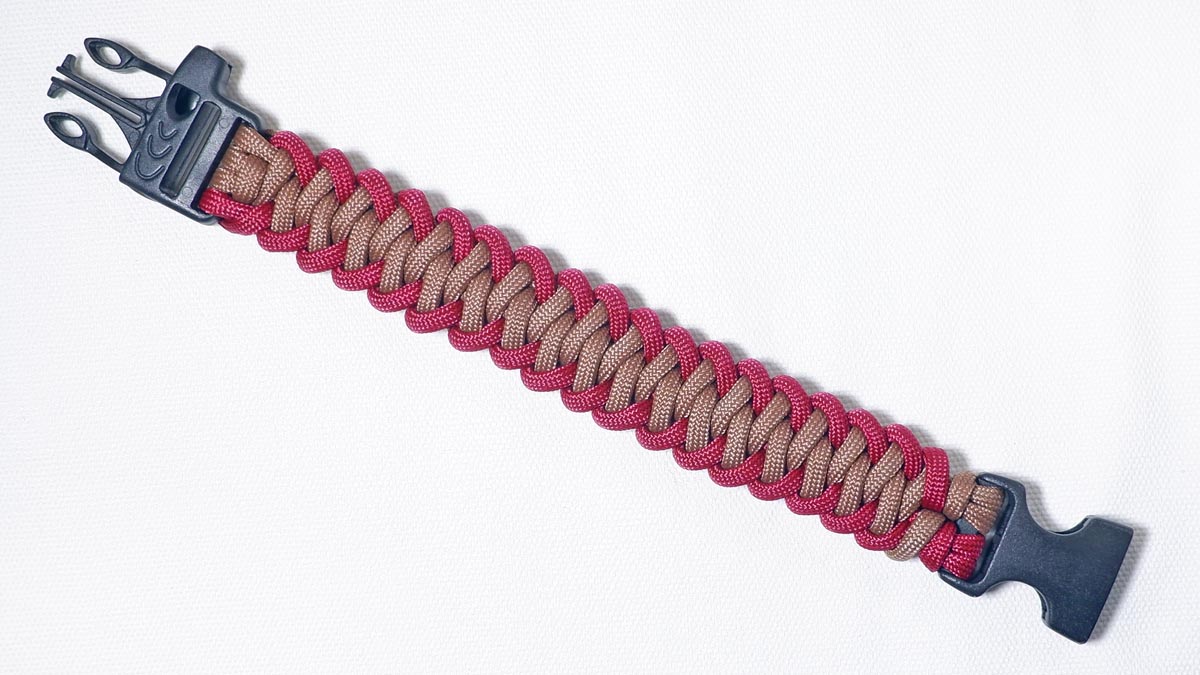 パラコードで【Modified Shark Jaw Knot】のバックル ブレスレットの作り方！