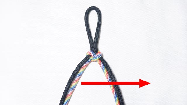 パラコードでダブルスネークノットのキーホルダーの作り方