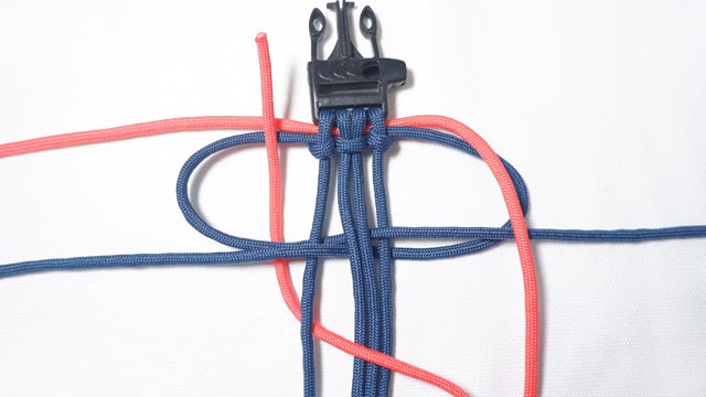パラコードでSkeleton編みのバックルブレスレットの作り方
