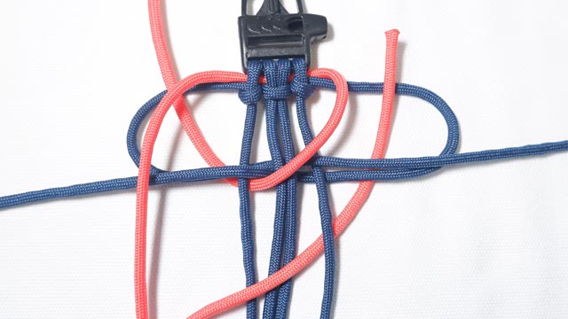 パラコードでSkeleton編みのバックルブレスレットの作り方