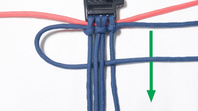 パラコードでSkeleton編みのバックルブレスレットの作り方