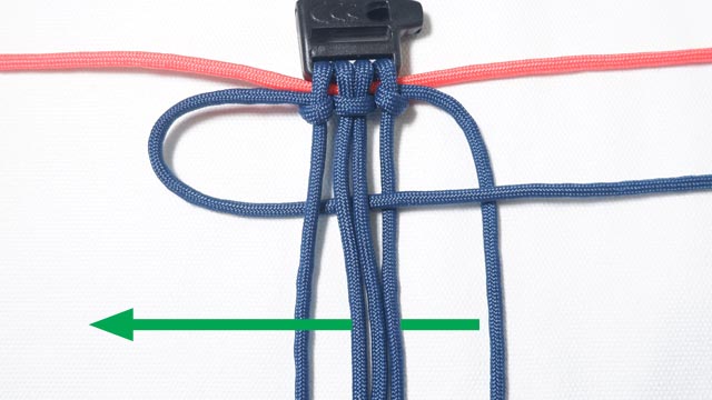 パラコードでSkeleton編みのバックルブレスレットの作り方