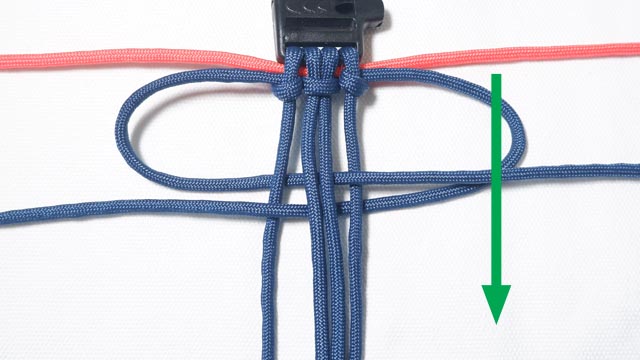パラコードでSkeleton編みのバックルブレスレットの作り方