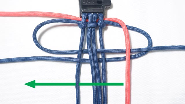 パラコードでSkeleton編みのバックルブレスレットの作り方