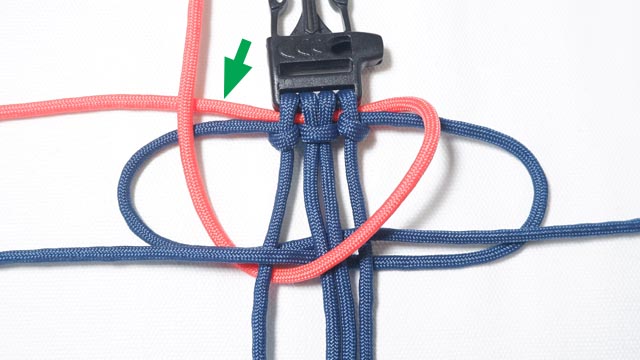パラコードでSkeleton編みのバックルブレスレットの作り方