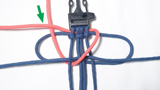 パラコードでSkeleton編みのバックルブレスレットの作り方