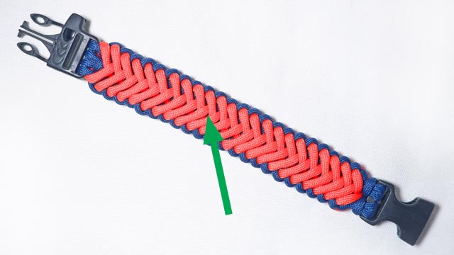 パラコードでSkeleton編みのバックルブレスレットの作り方