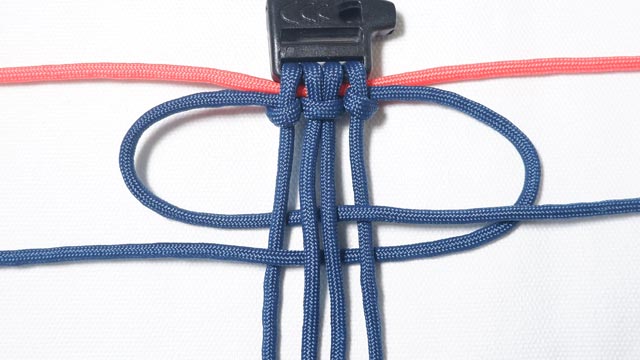 パラコードでSkeleton編みのバックルブレスレットの作り方