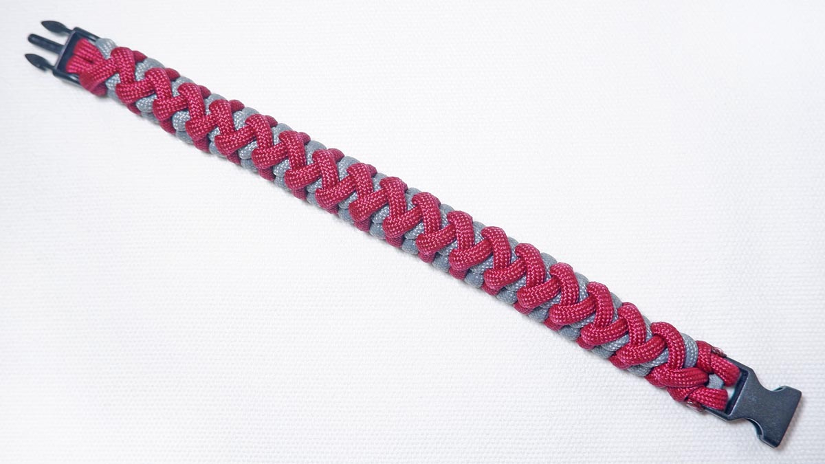 パラコードで【Modified Half Hitch その②】のバックル ブレスレットの作り方