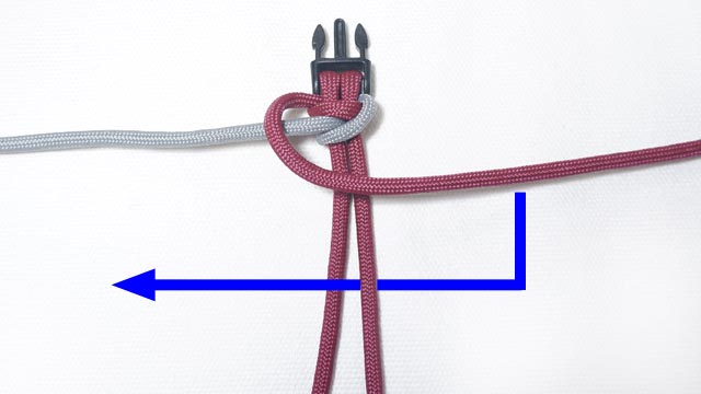 パラコードでModified Half Hitchのバックル ブレスレットの作り方