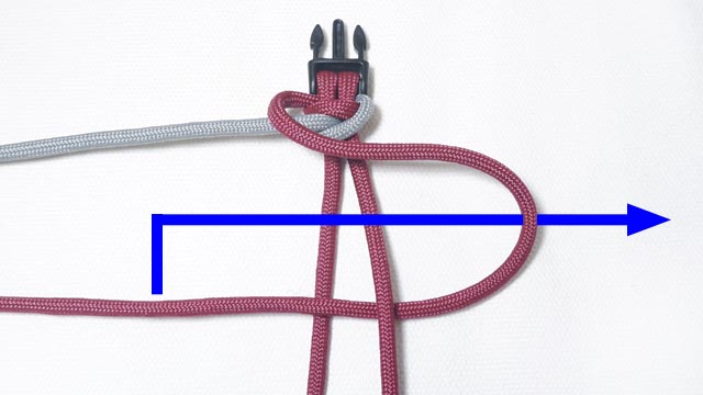 パラコードでModified Half Hitchのバックル ブレスレットの作り方