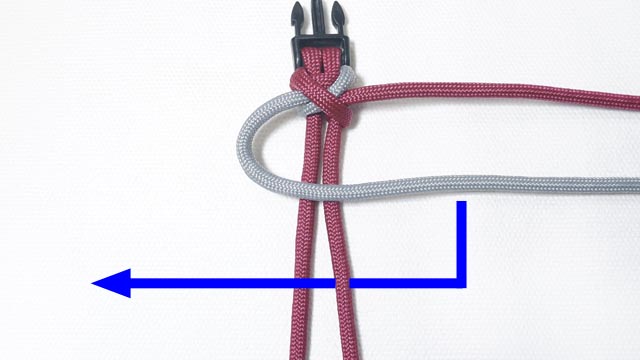 パラコードでModified Half Hitchのバックル ブレスレットの作り方