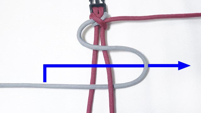 パラコードでModified Half Hitchのバックル ブレスレットの作り方