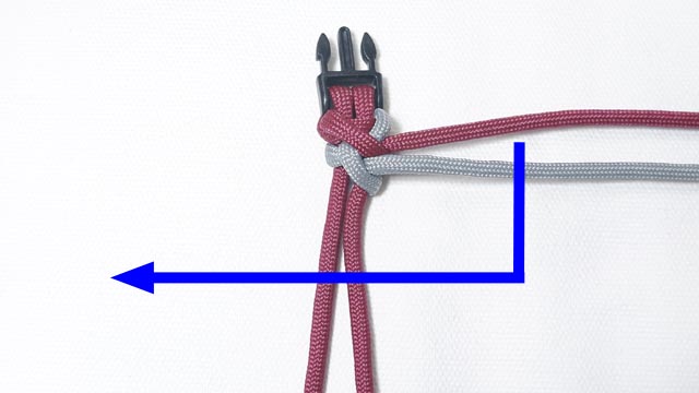 パラコードでModified Half Hitchのバックル ブレスレットの作り方