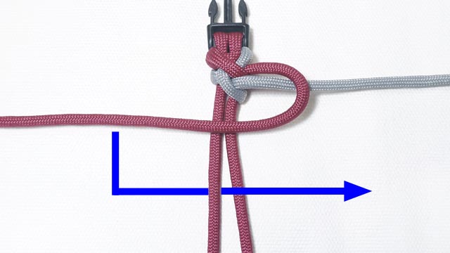 パラコードでModified Half Hitchのバックル ブレスレットの作り方
