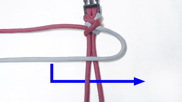 パラコードでModified Half Hitchのバックル ブレスレットの作り方