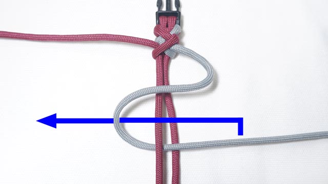 パラコードでModified Half Hitchのバックル ブレスレットの作り方