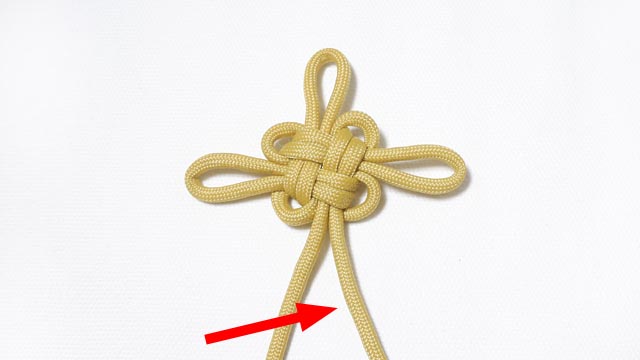 パラコードで菊結びのキーホルダー（ストラップ）の作り方