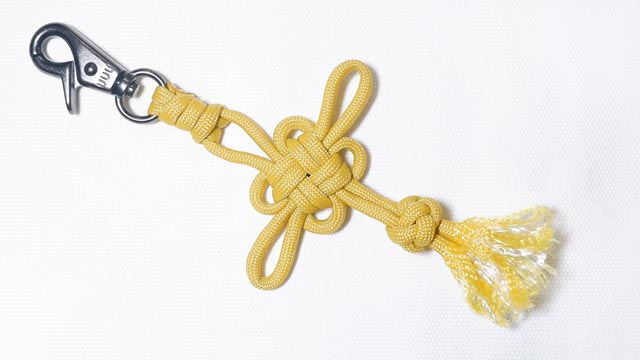 菊結びのキーホルダーの作り方