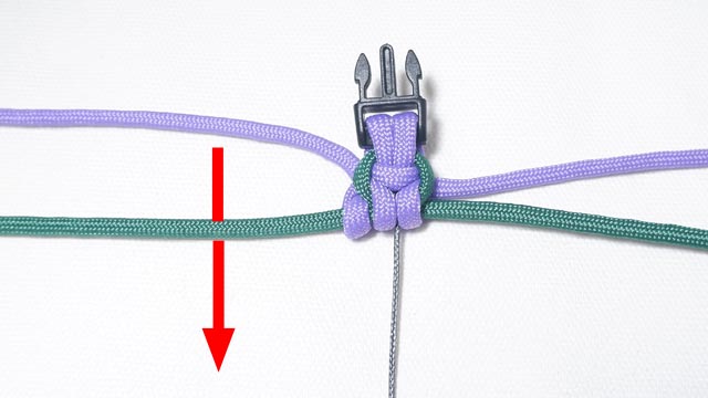 パラコードでお花のバックル ブレスレットの作り方