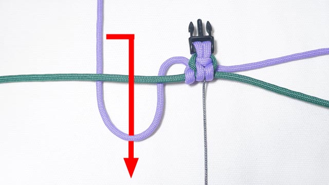 パラコードでお花のバックル ブレスレットの作り方