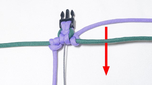 パラコードでお花のバックル ブレスレットの作り方