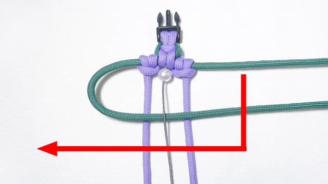 パラコードでお花のバックル ブレスレットの作り方