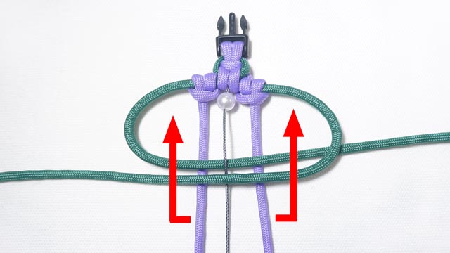 パラコードでお花のバックル ブレスレットの作り方