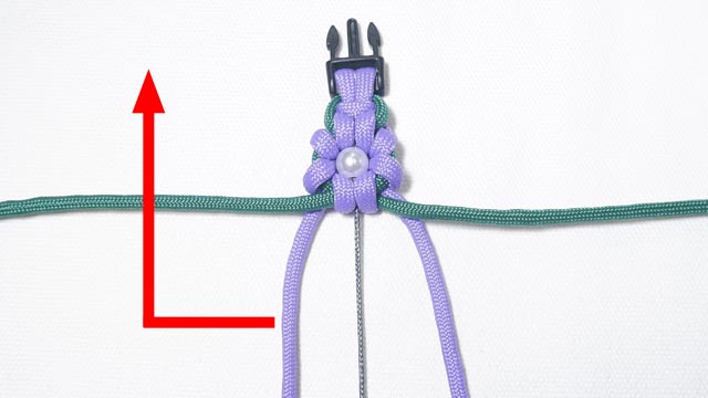 パラコードでお花のバックル ブレスレットの作り方