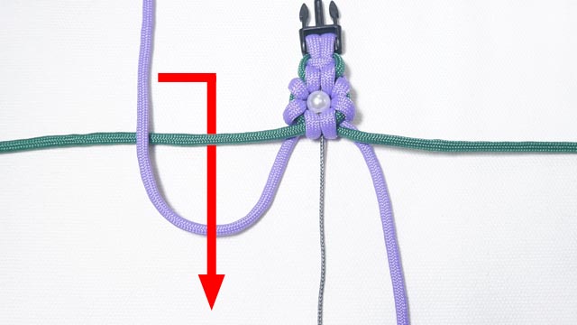 パラコードでお花のバックル ブレスレットの作り方