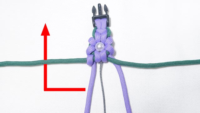 パラコードでお花のバックル ブレスレットの作り方