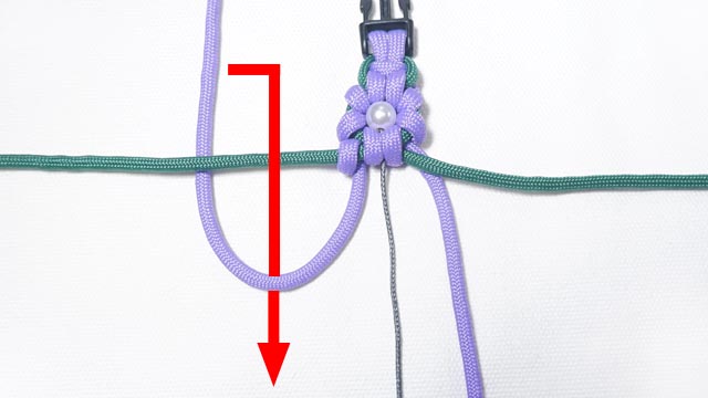 パラコードでお花のバックル ブレスレットの作り方
