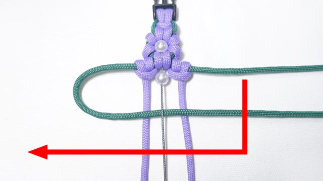 パラコードでお花のバックル ブレスレットの作り方