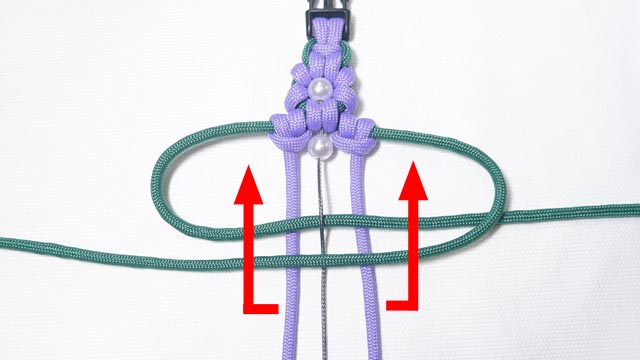 パラコードでお花のバックル ブレスレットの作り方