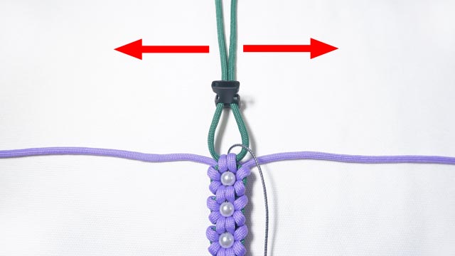 パラコードでお花のバックル ブレスレットの作り方