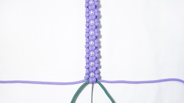 パラコードでお花のバックル ブレスレットの作り方