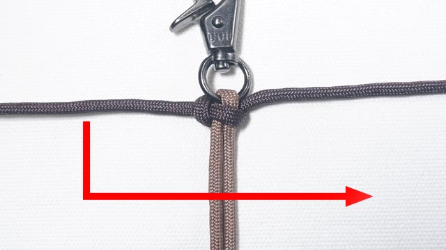 パラコードで肉球編みのキーホルダーの編み方